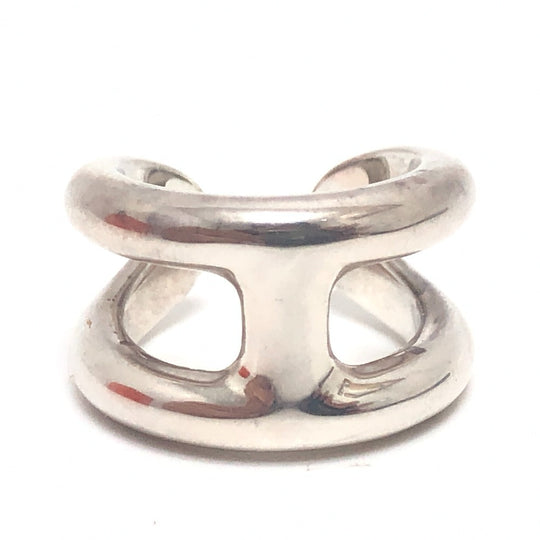 HERMES Ring SV925 Silver Osmos PM Women 50 Used Authentic