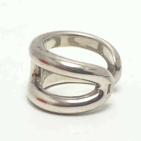 HERMES Ring SV925 Silver Osmos PM Women 50 Used Authentic
