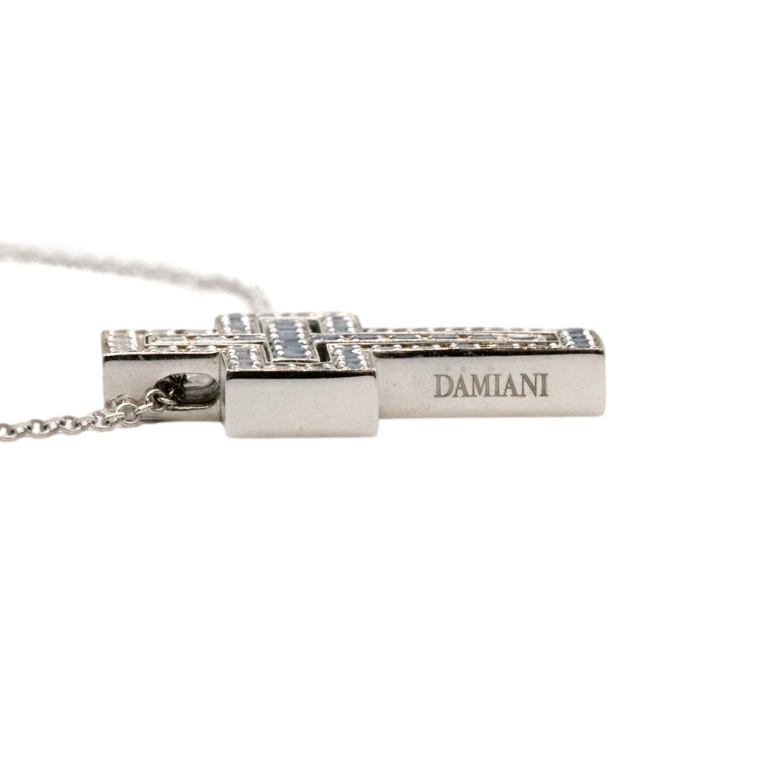 Damiani Necklace 750%, K18WG%, sapphire, diamond blue Women Used Authentic