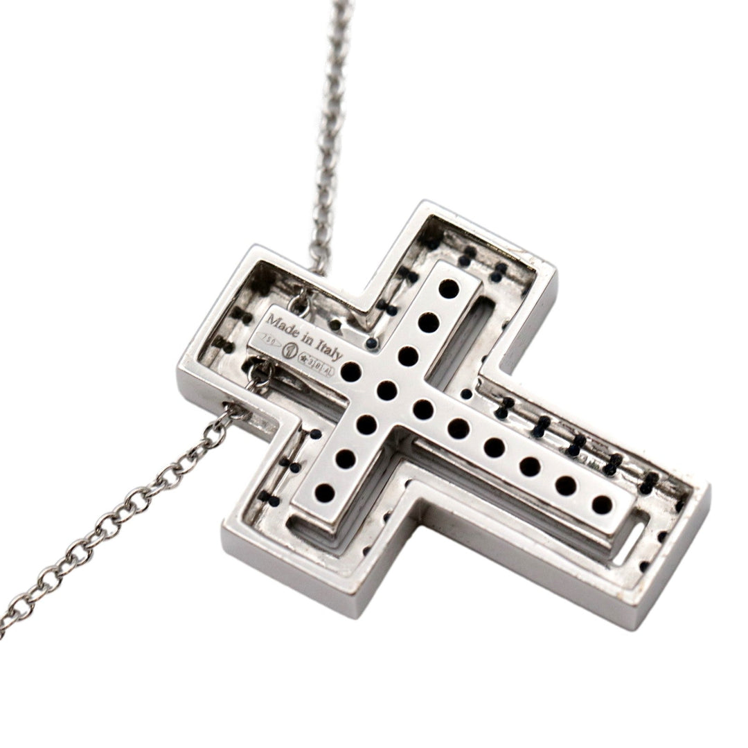 Damiani Necklace 750%, K18WG%, sapphire, diamond blue Women Used Authentic