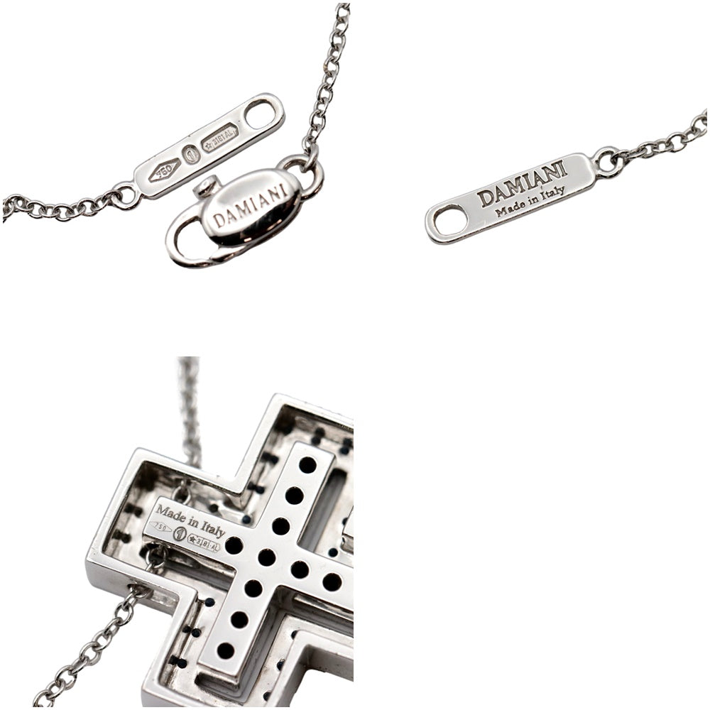 Damiani Necklace 750%, K18WG%, sapphire, diamond blue Women Used Authentic
