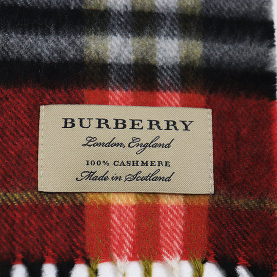 BURBERRY Scarf 4060291 Cashmere 100% Orange red Women(Unisex) Used Authentic