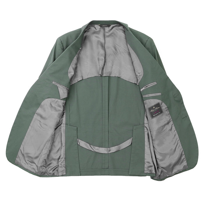 Brooks Brothers suit acetate,cotton Green MILANO FIT mens 42S/W36 Used Authentic