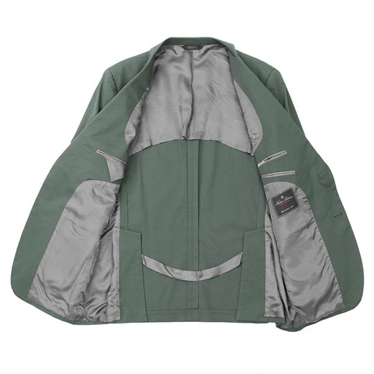 Brooks Brothers suit acetate,cotton Green MILANO FIT mens 42S/W36 Used Authentic