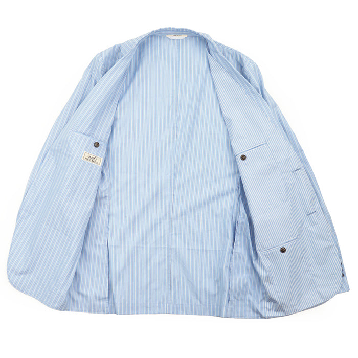 HERMES Other outerwear cotton 100% Sac blue Jacket mens 46 Used Authentic