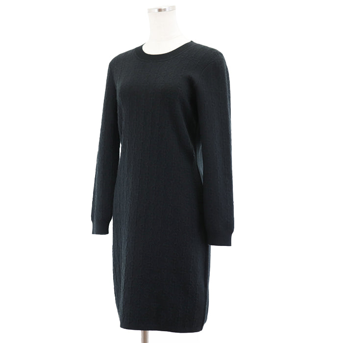 HERMES one piece cashmere black Women 40 Used Authentic