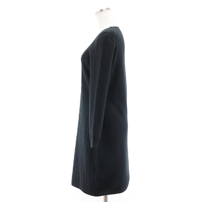 HERMES one piece cashmere black Women 40 Used Authentic