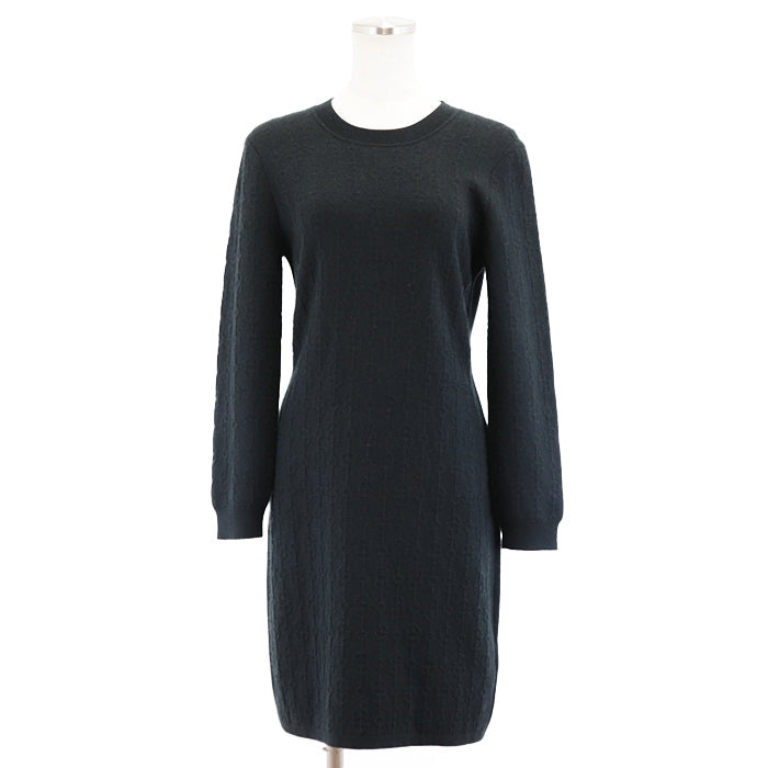 HERMES one piece cashmere black Women 40 Used Authentic