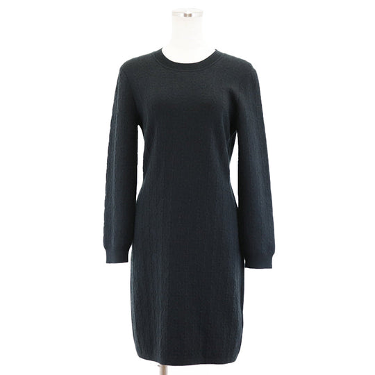 HERMES one piece cashmere black Women 40 Used Authentic