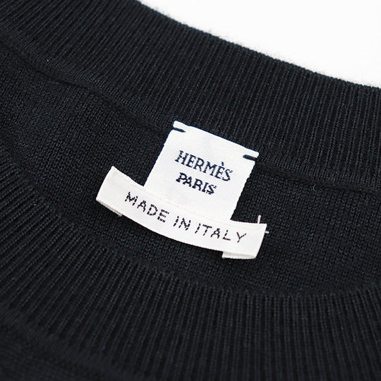 HERMES one piece cashmere black Women 40 Used Authentic