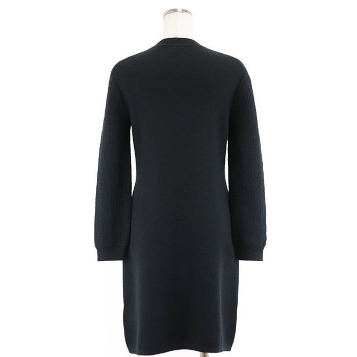 HERMES one piece cashmere black Women 40 Used Authentic