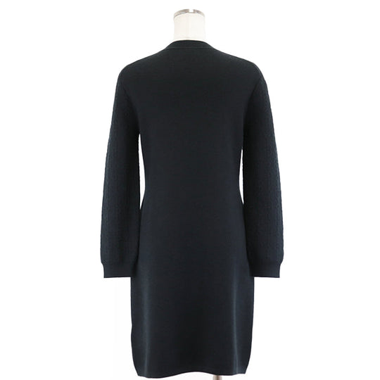 HERMES one piece cashmere black Women 40 Used Authentic