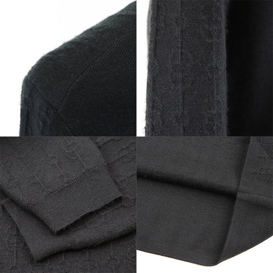 HERMES one piece cashmere black Women 40 Used Authentic