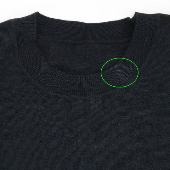 HERMES one piece cashmere black Women 40 Used Authentic