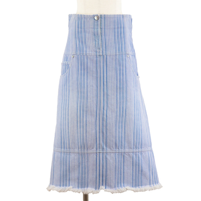 CHANEL skirt cotton 100% Light Purple Light Indigo Women 36 Used Authentic