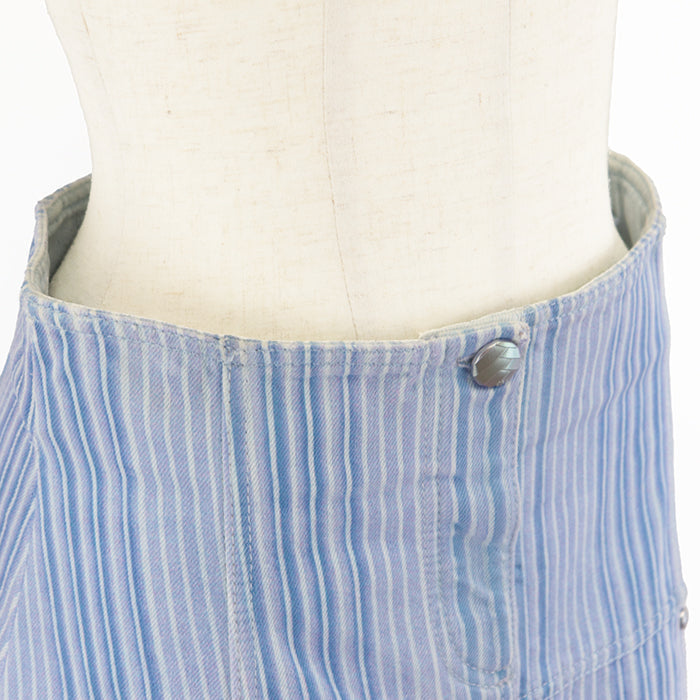 CHANEL skirt cotton 100% Light Purple Light Indigo Women 36 Used Authentic