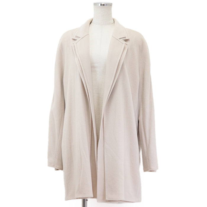 HERMES Other outerwear Cashmere 100% Ivory Women 38 Used Authentic