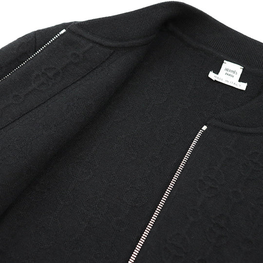 HERMES Other outerwear 40% cashmere, 39% silk, Rib: 45% cashmere, 45% silk, 9% nylon, 1% polyurethane black Women 36 Used Authentic