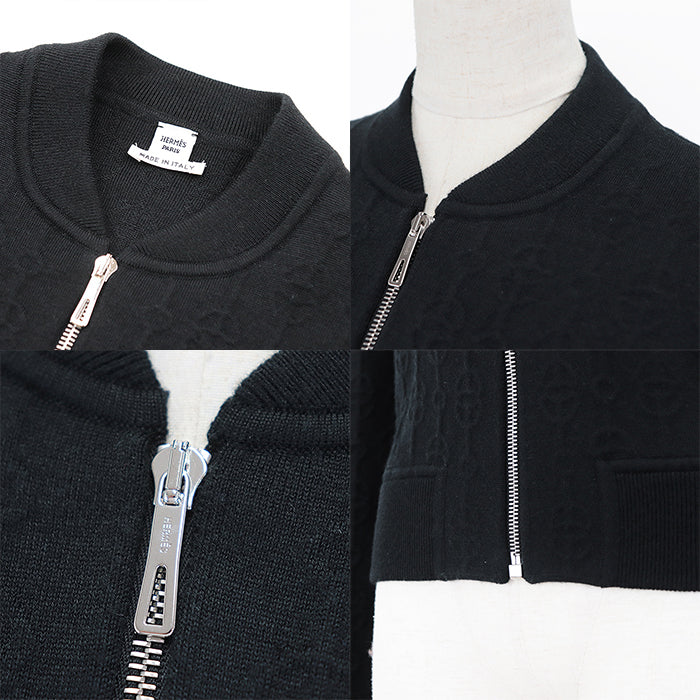 HERMES Other outerwear 40% cashmere, 39% silk, Rib: 45% cashmere, 45% silk, 9% nylon, 1% polyurethane black Women 36 Used Authentic