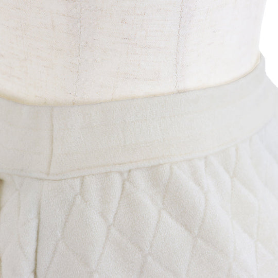 CHANEL skirt 54% Polyamide, 42% Viscose Ivory P65628 Women 36 Used Authentic