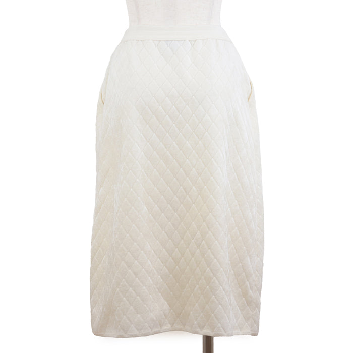 CHANEL skirt 54% Polyamide, 42% Viscose Ivory P65628 Women 36 Used Authentic