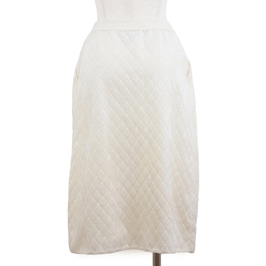 CHANEL skirt 54% Polyamide, 42% Viscose Ivory P65628 Women 36 Used Authentic