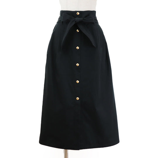 CELINE skirt cotton 100% black 2J375086I Women 42 Used Authentic