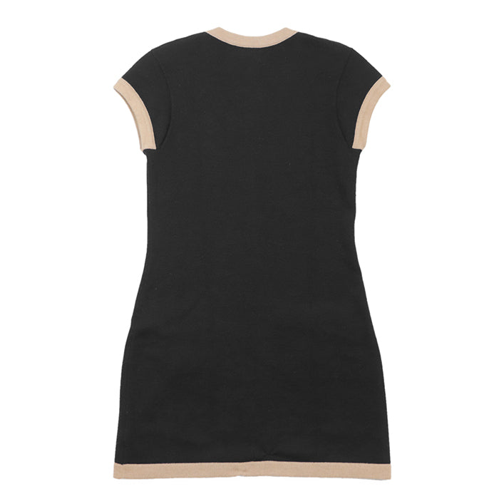 CHANEL one piece Cashmere 100% Black, Brown P31859 Women 38 Used Authentic