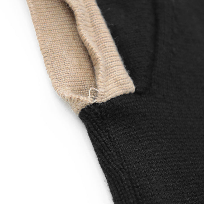 CHANEL one piece Cashmere 100% Black, Brown P31859 Women 38 Used Authentic