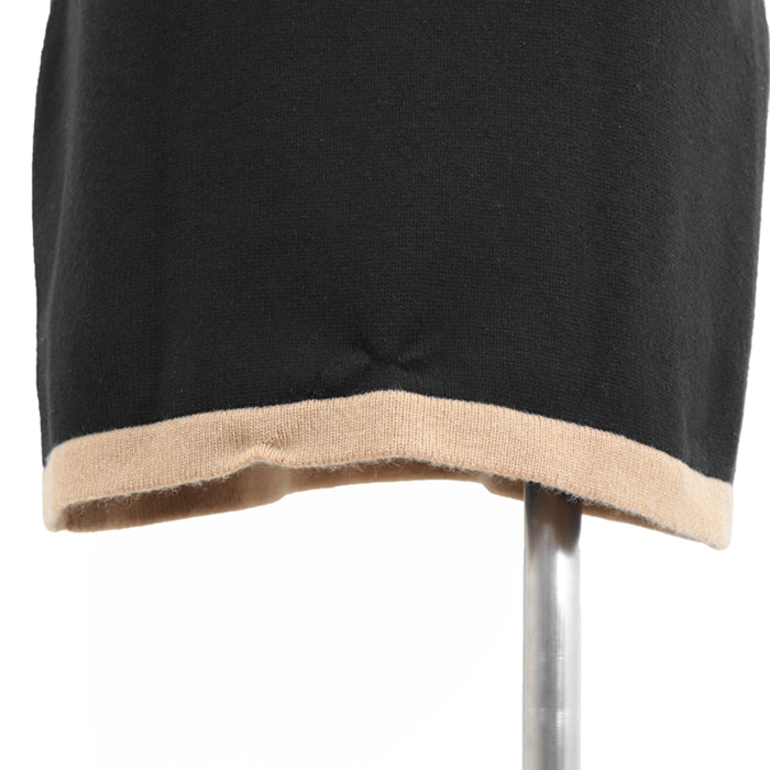 CHANEL one piece Cashmere 100% Black, Brown P31859 Women 38 Used Authentic
