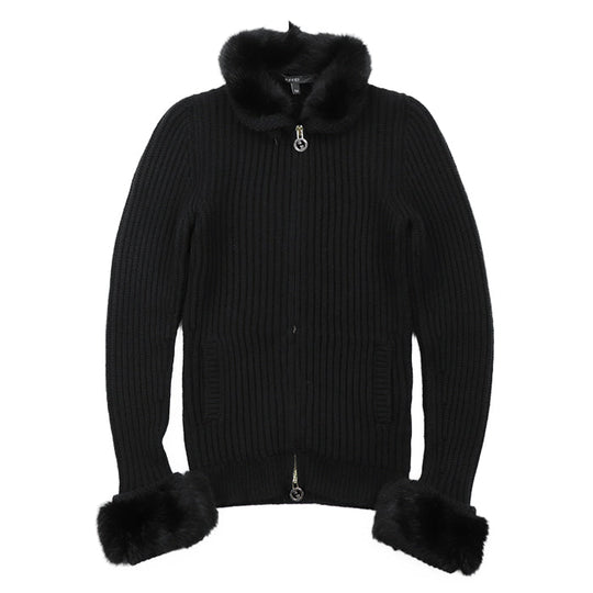 GUCCI knit Cashmere 100% black 164904 X9443 Women XS Used Authentic