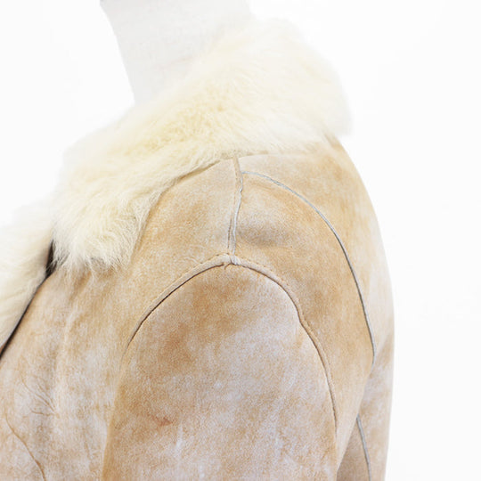 GUCCI Other outerwear 100% real shearling light beige Women 36 Used Authentic
