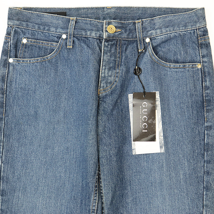 GUCCI Pants cotton 100% Indigo Women 40 Used Authentic