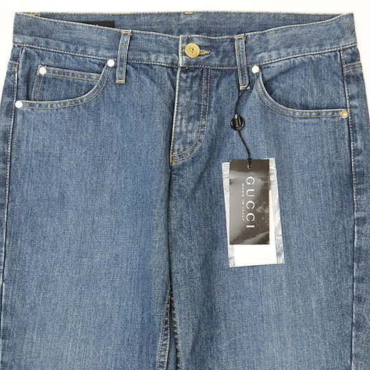 GUCCI Pants cotton 100% Indigo Women 40 Used Authentic