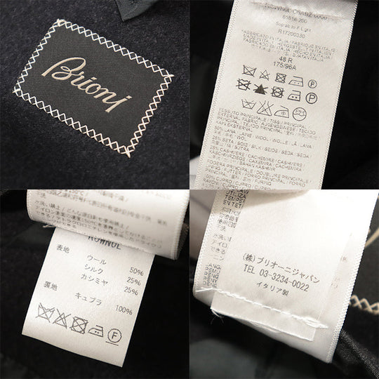 Brioni coat wool charcoal mens 48R (170/96A) Used Authentic