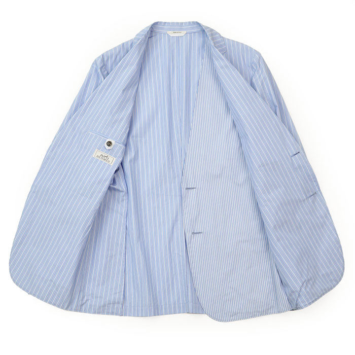 HERMES Other outerwear cotton 100% Sac blue G19701K mens 48 Used Authentic