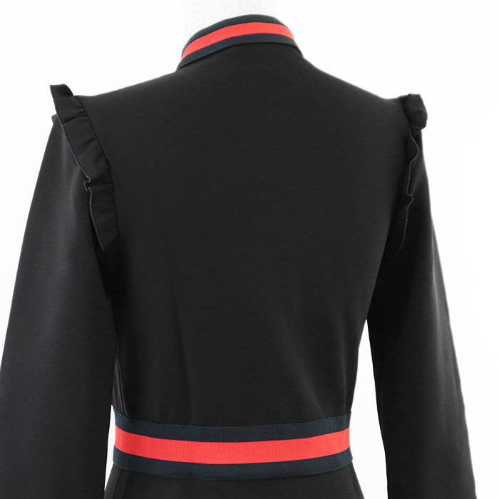 GUCCI one piece 75% rayon, 17% nylon Black, Red 457032 Women S Used Authentic