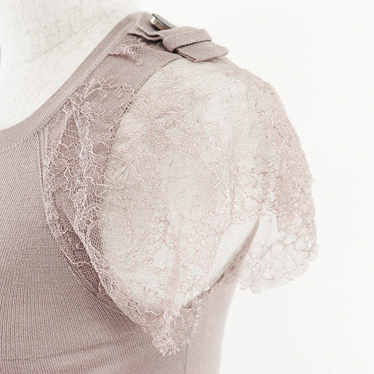 Valentino knit 70% wool, 20% silk pink beige Women S Used Authentic