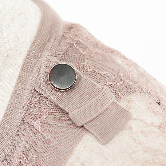 Valentino knit 70% wool, 20% silk pink beige Women S Used Authentic