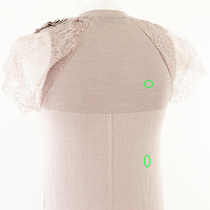 Valentino knit 70% wool, 20% silk pink beige Women S Used Authentic