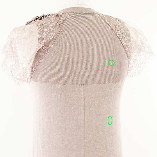 Valentino knit 70% wool, 20% silk pink beige Women S Used Authentic