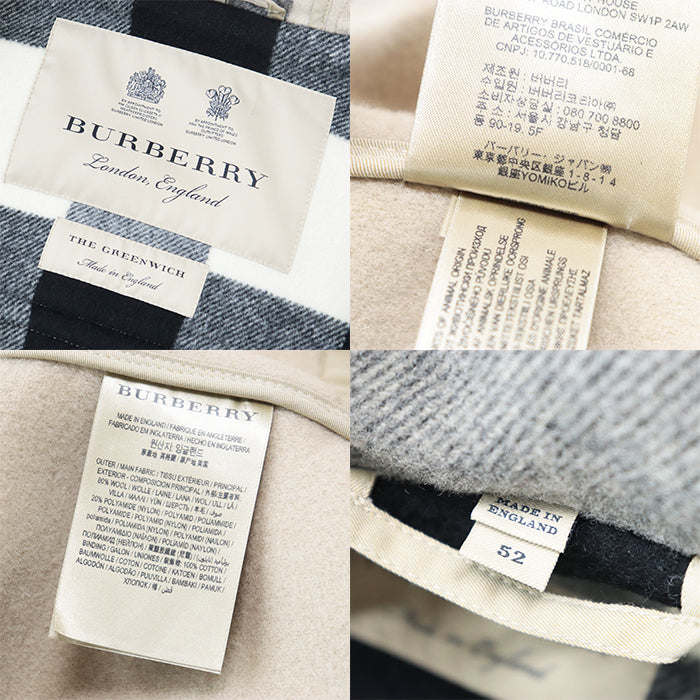 BURBERRY coat 80% wool, 20% polyamide Camel 4056582 mens 52 Used Authentic