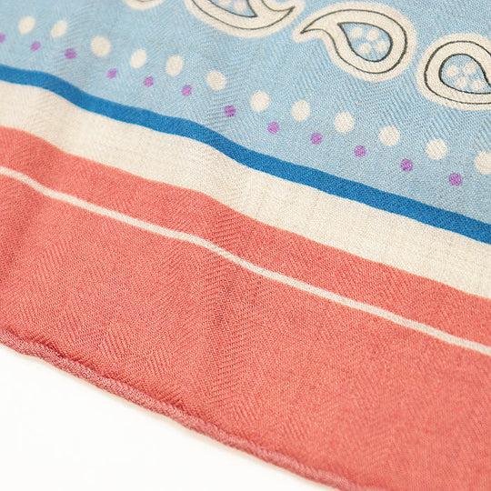 HERMES scarf cashmere silk multicolor