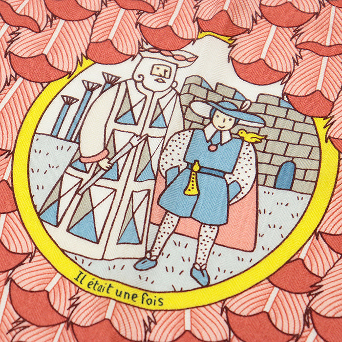 HERMES scarf cashmere silk multicolor