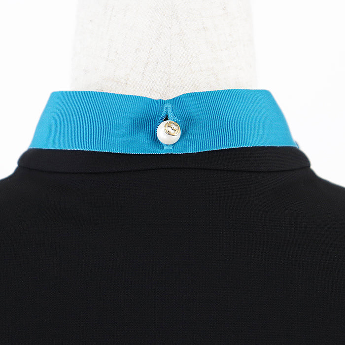 GUCCI one piece 410274 98% rayon, 2% polyurethane Black blue Women S Used Authentic