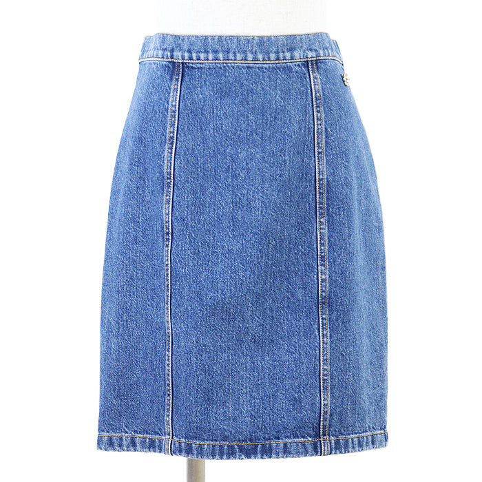 CHANEL skirt P73756 cotton Indigo 38