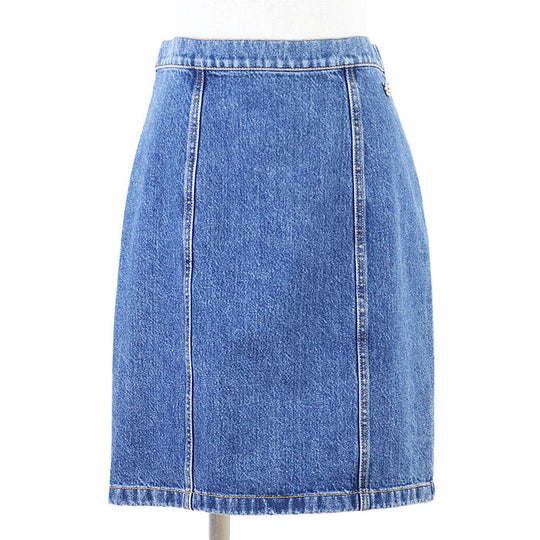 CHANEL skirt P73756 cotton Indigo 38