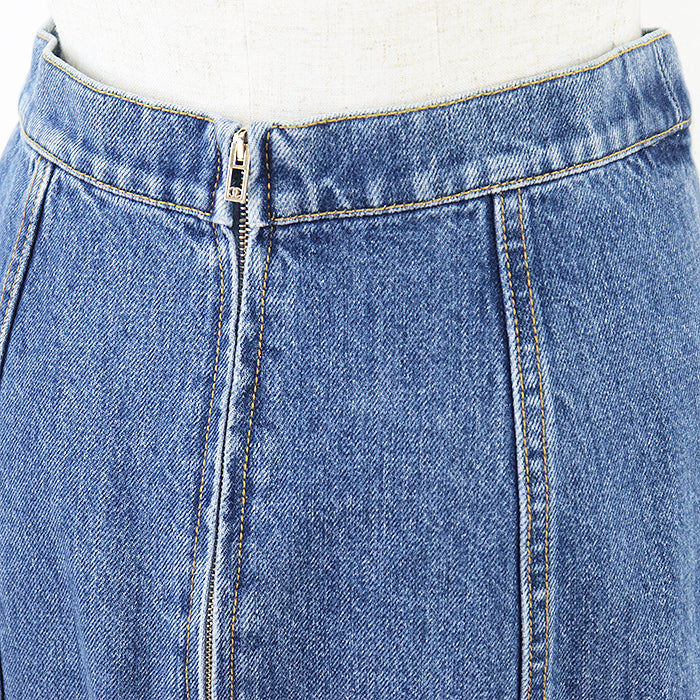 CHANEL skirt P73756 cotton Indigo 38