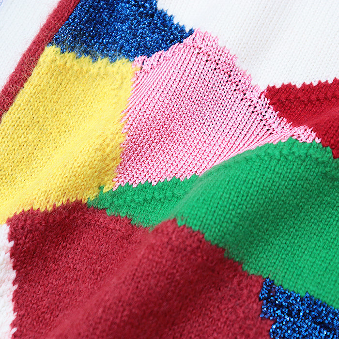 BURBERRY knit 8001832 26% cashmere, 22% wool, Material 6: 6% nylon, Material 6: 5% metallic fiber multicolor mens S Used Authentic