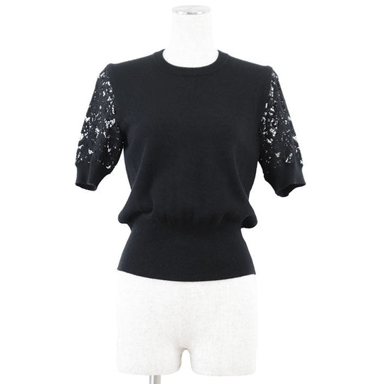 DOLCE&GABBANA knit 65% cashmere, 30% cotton black Women 40 Used Authentic